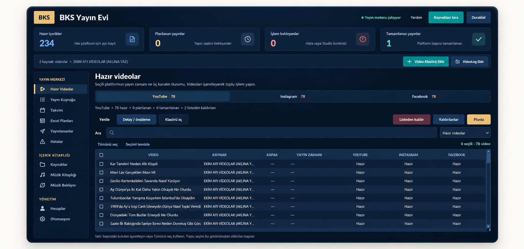 BKS Yayın Evi interface preview